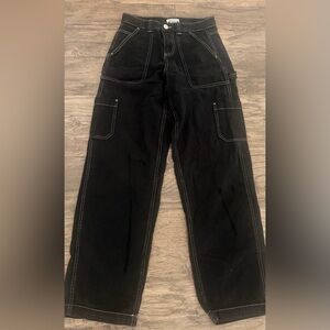 Garage Black Pants with White Detailing